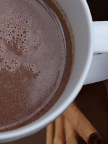 Chocolate caliente con canela